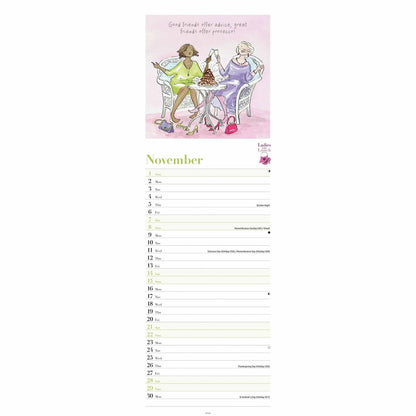 Ladies Who Lunch Slim Calendar 2026 – A Year of Wit, Glamour & Girly Gossips