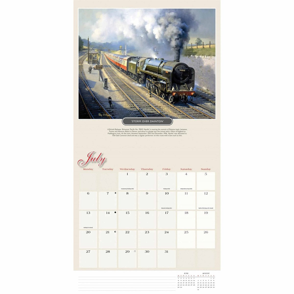 Romance Of Steam Square Calendar 2026 – A Tribute to Locomotive Elegance