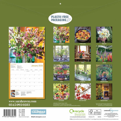 Garden And Cookery Square Calendar 2026 – Inspiring Tips from Sarah Raven