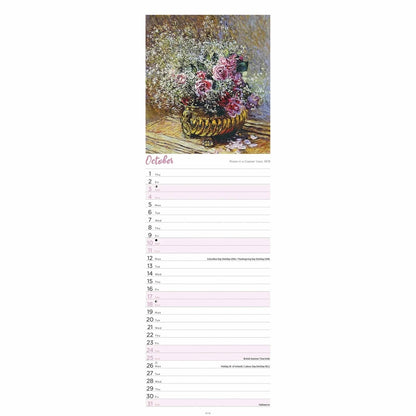 Claude Monet Slim Calendar 2026 – Celebrate Impressionist Masterpieces