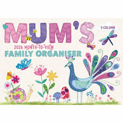 Mum's Fabric & Buttons A4 Family Organiser 2026 – Colourful Coordination for Busy Lives
