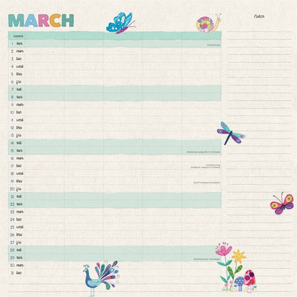 Mum's Fabric Household Family Square Planner 2026 – Keep Family Life Seamless