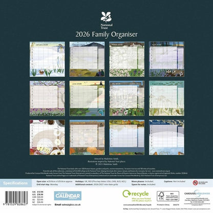 National Trust Family Square Organiser 2026