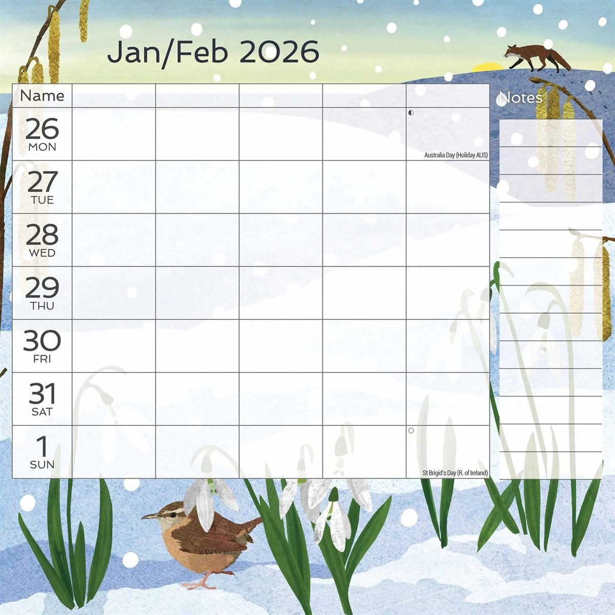 National Trust Family Square Organiser 2026