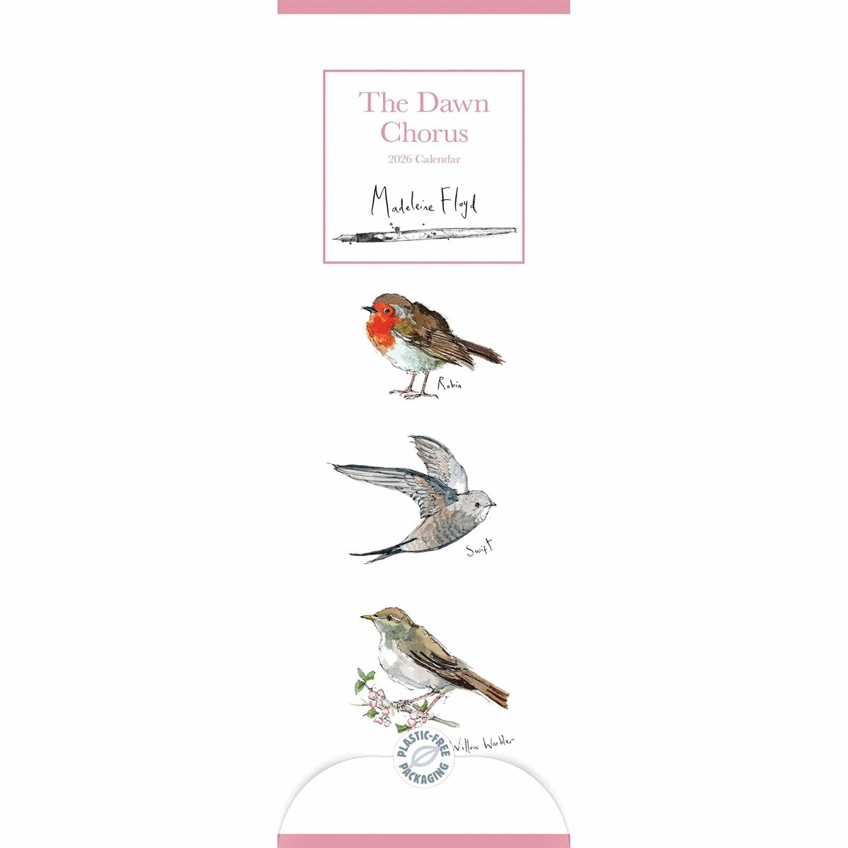 Madeleine Floyd Dawn Chorus Slim Calendar 2026 – Celebrate British Birds in Style