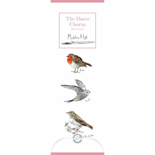 Madeleine Floyd Dawn Chorus Slim Calendar 2026 – Celebrate British Birds in Style