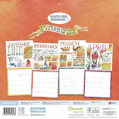 Matthew Rice – A Year In The Country Square Calendar 2026