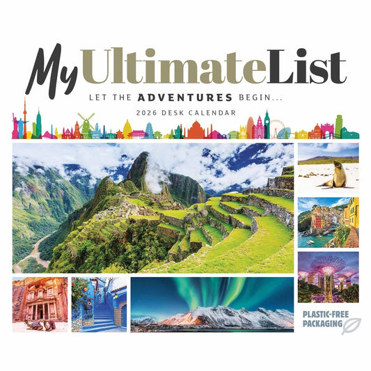 My Ultimate List Desk Calendar 2026 – A Year of Dreams, Destinations & Daily Inspiration