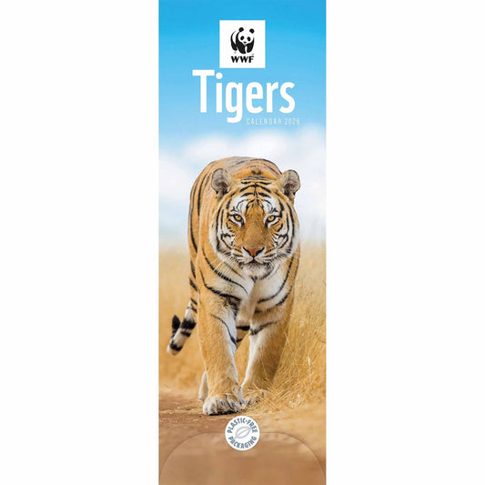 WWF Tigers Slim Calendar 2026 – Majestic Wildlife Photography