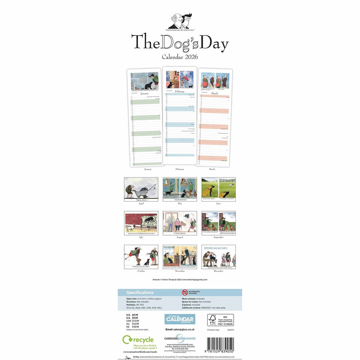 Tottering By Gently, The Dog’s Day Couples Slim Planner 2026 – Life Through a Dog’s Eyes