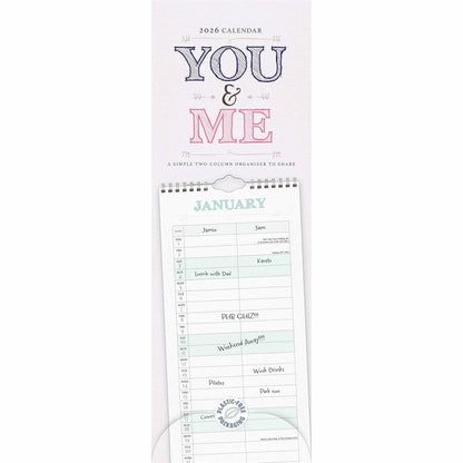 You & Me Couples Slim Planner 2026 – Stay Organised Together