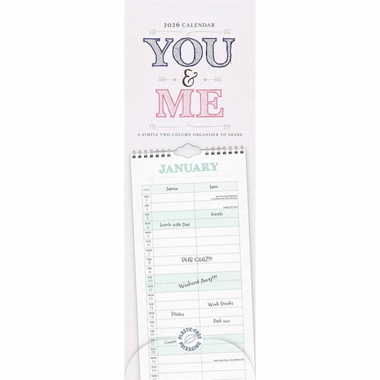 You & Me Couples Slim Planner 2026 – Stay Organised Together