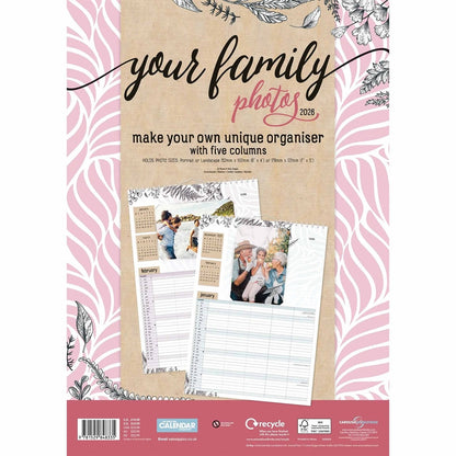 Your Family Photos A3 Family Planner 2026 – Personalise Your Year