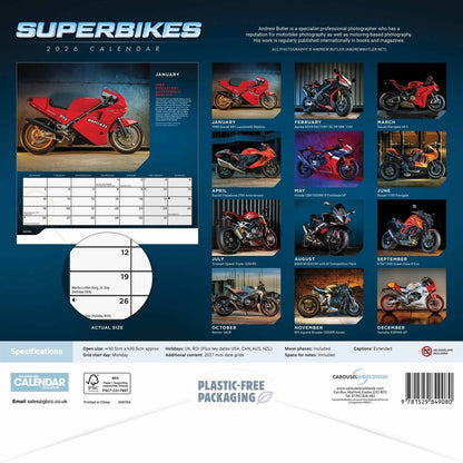 Superbikes Square Calendar 2026 – Speed, Style, and Power
