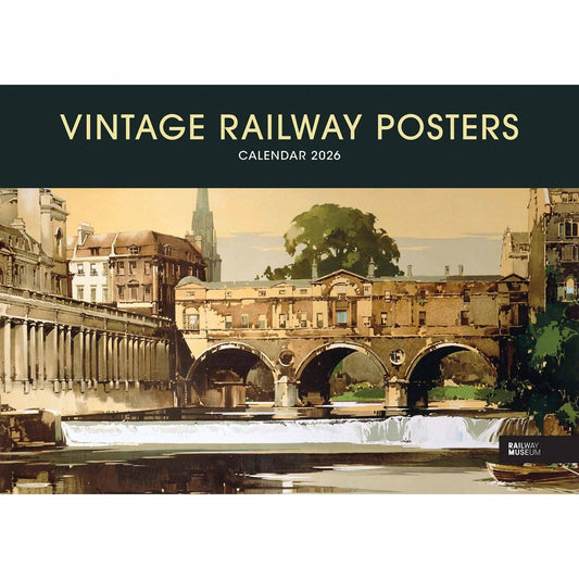 National Railway Museum, Vintage Railway Posters A4 Calendar 2026 – A Nostalgic Journey Through Time