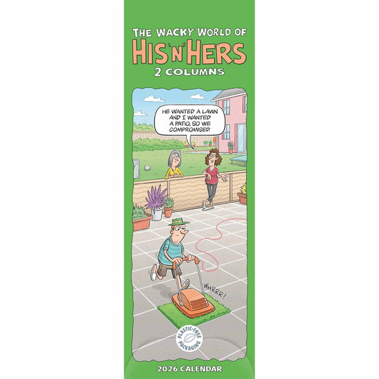 Wacky World Of His 'N' Hers Couples Slim Planner 2026 – Fun & Functional for Two!