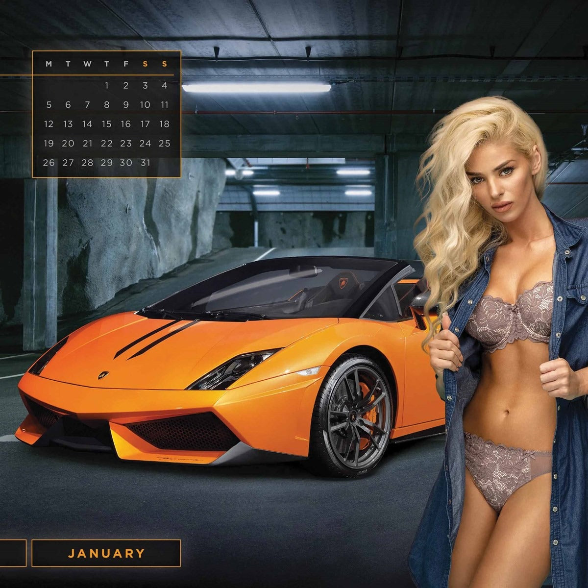 Girls & Cars Square Calendar 2026 – High-Octane Glamour for Every Month