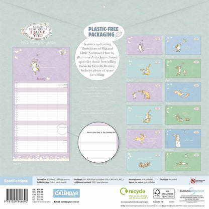 Guess How Much I Love You Family Square Organiser 2026 – Heartfelt Moments for the Whole Family