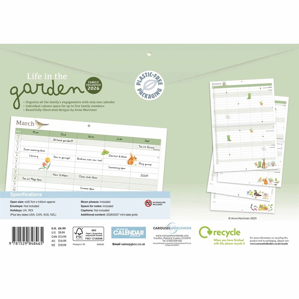 Life in the Garden A4 Family Organiser 2026 – A Blooming Year of Planning