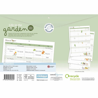 Life in the Garden A4 Family Organiser 2026 – A Blooming Year of Planning