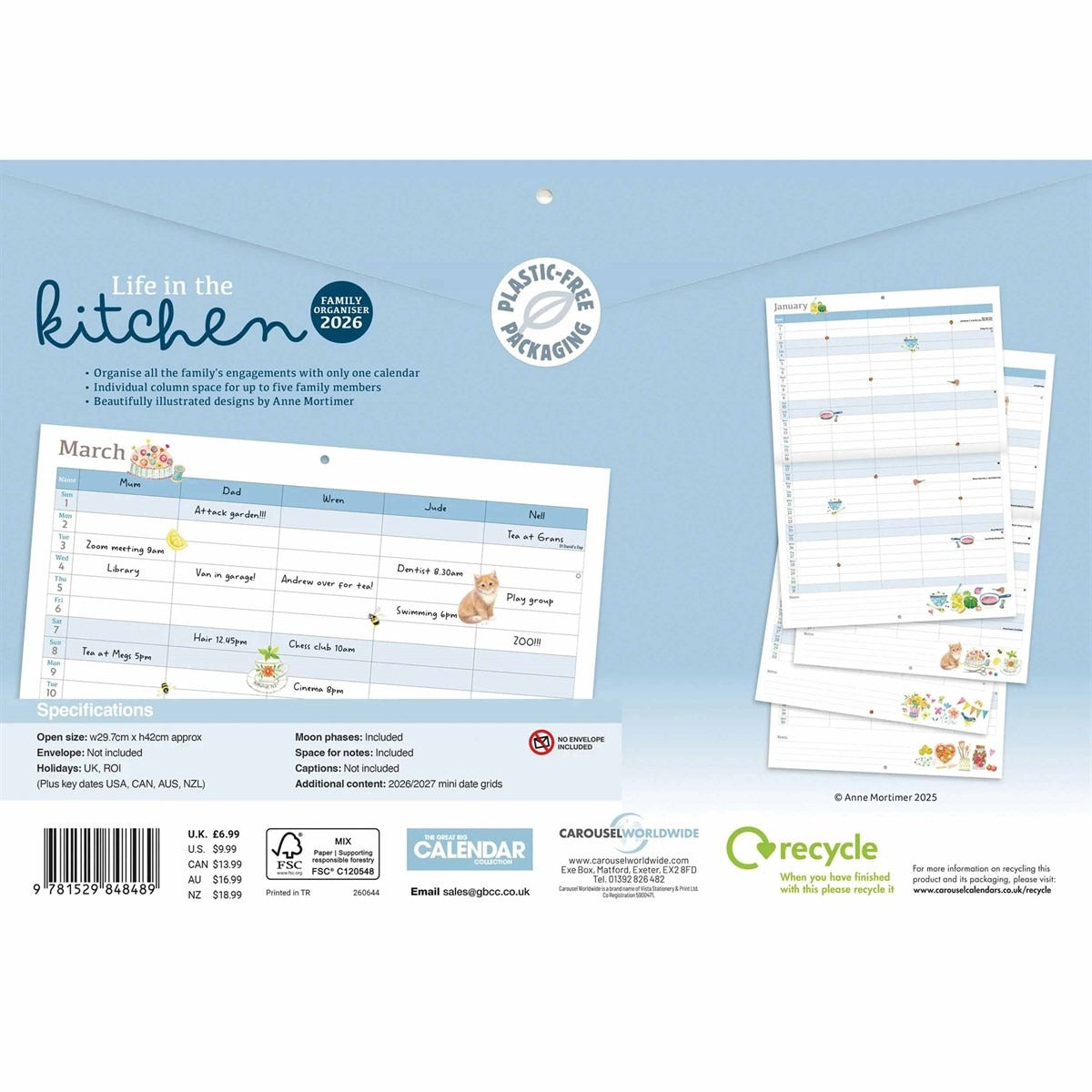 Life in the Kitchen A4 Family Organiser 2026 – Where Meals & Memories Meet