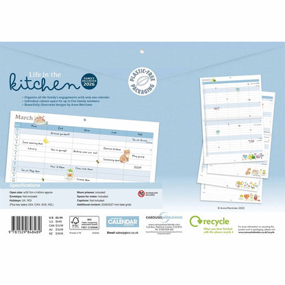 Life in the Kitchen A4 Family Organiser 2026 – Where Meals & Memories Meet