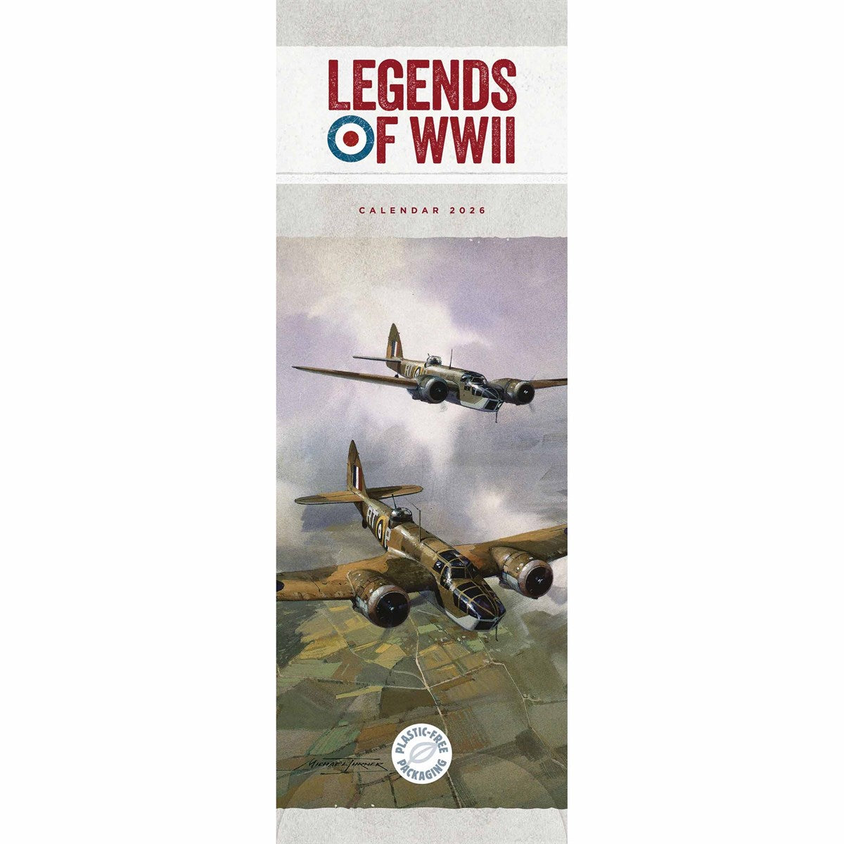 Legends Of WWII Slim Calendar 2026 – A Tribute to Iconic Fighter Planes
