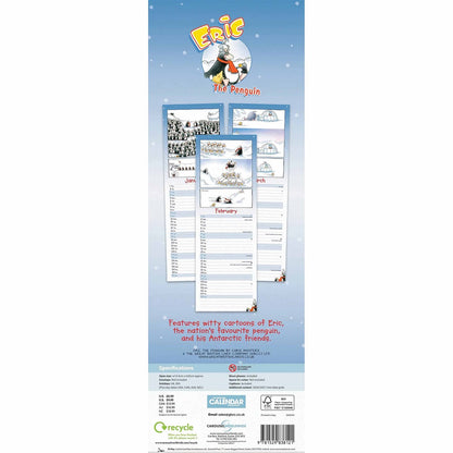 Eric the Penguin Slim Calendar 2026 – A Year of Antarctic Laughs