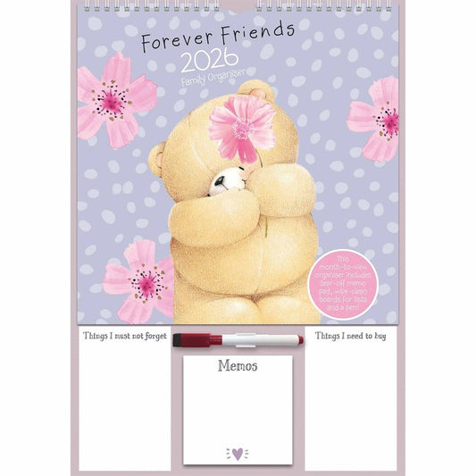 Forever Friends A3 Family Organiser 2026 – A Hug of Organisation for Every Month