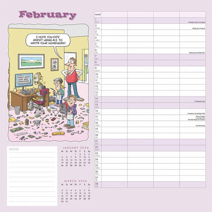 Funny Side Of Life Family Square Organiser 2026 – Laugh Through the Chaos