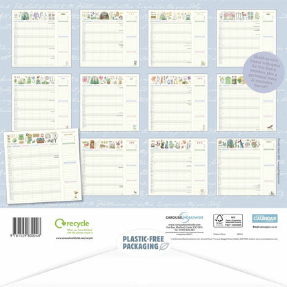 Judith Glover, Garden Days Mums Household Family Square Planner 2026 – Effortless Organisation in Bloom