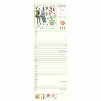 Judith Glover Garden Days Slim Calendar 2026 – Timeless Summer Serenity in Every Month