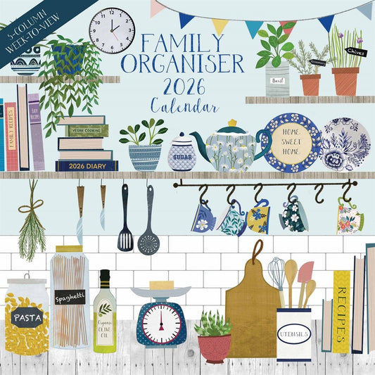 Georgia Breeze Family Square Organiser 2026 – Elegant Organisation for Every Week
