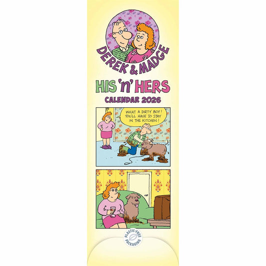Derek & Madge His 'N' Hers Couples Slim Planner 2026 – A Fun Take on the Battle of the Sexes