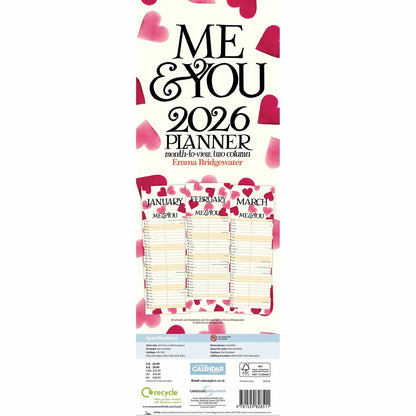 Me & You Couples Slim Planner 2026 – Perfect Planning for Two by Emma Bridgewater