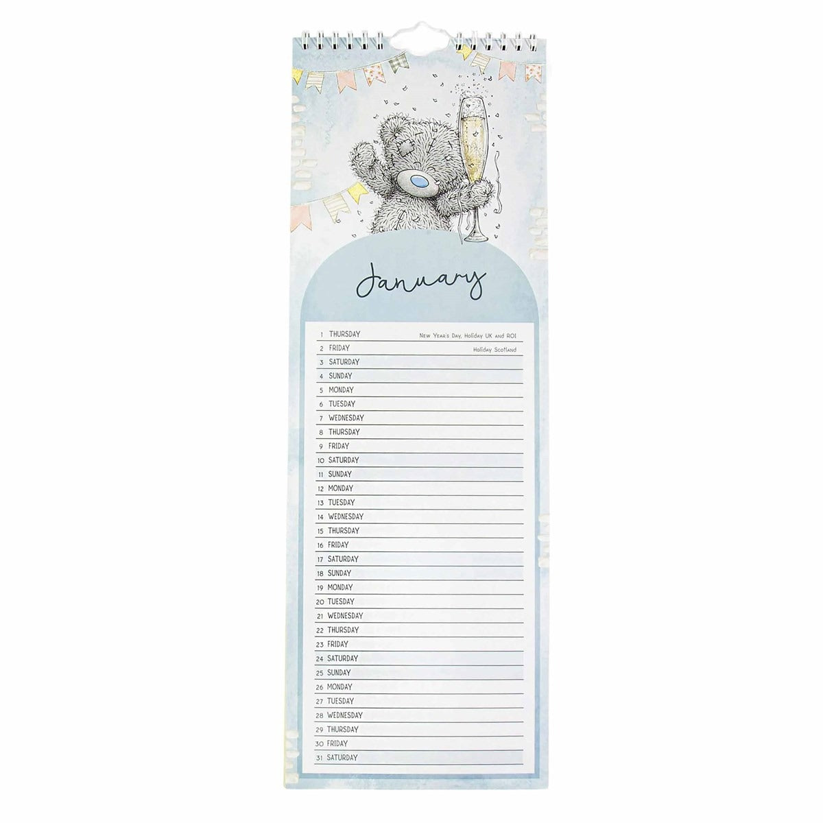 Me To You Classic Slim Calendar 2026 – Adorable Blue-Nosed Teds to Brighten Your Year