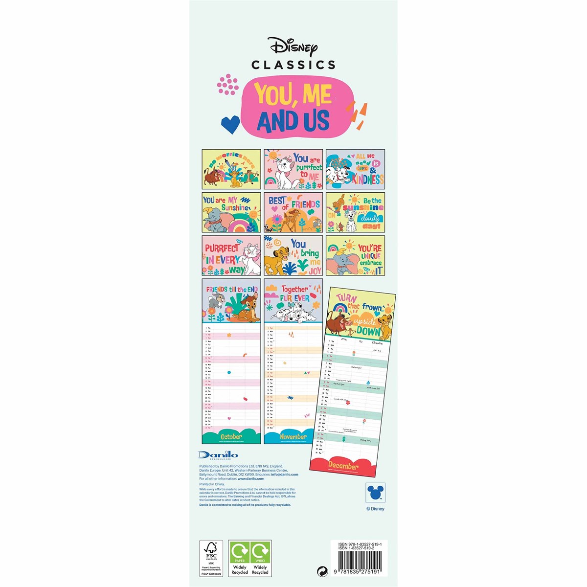 Disney, You, Me and Us Slim Planner 2026 – Plan Together with a Touch of Magic