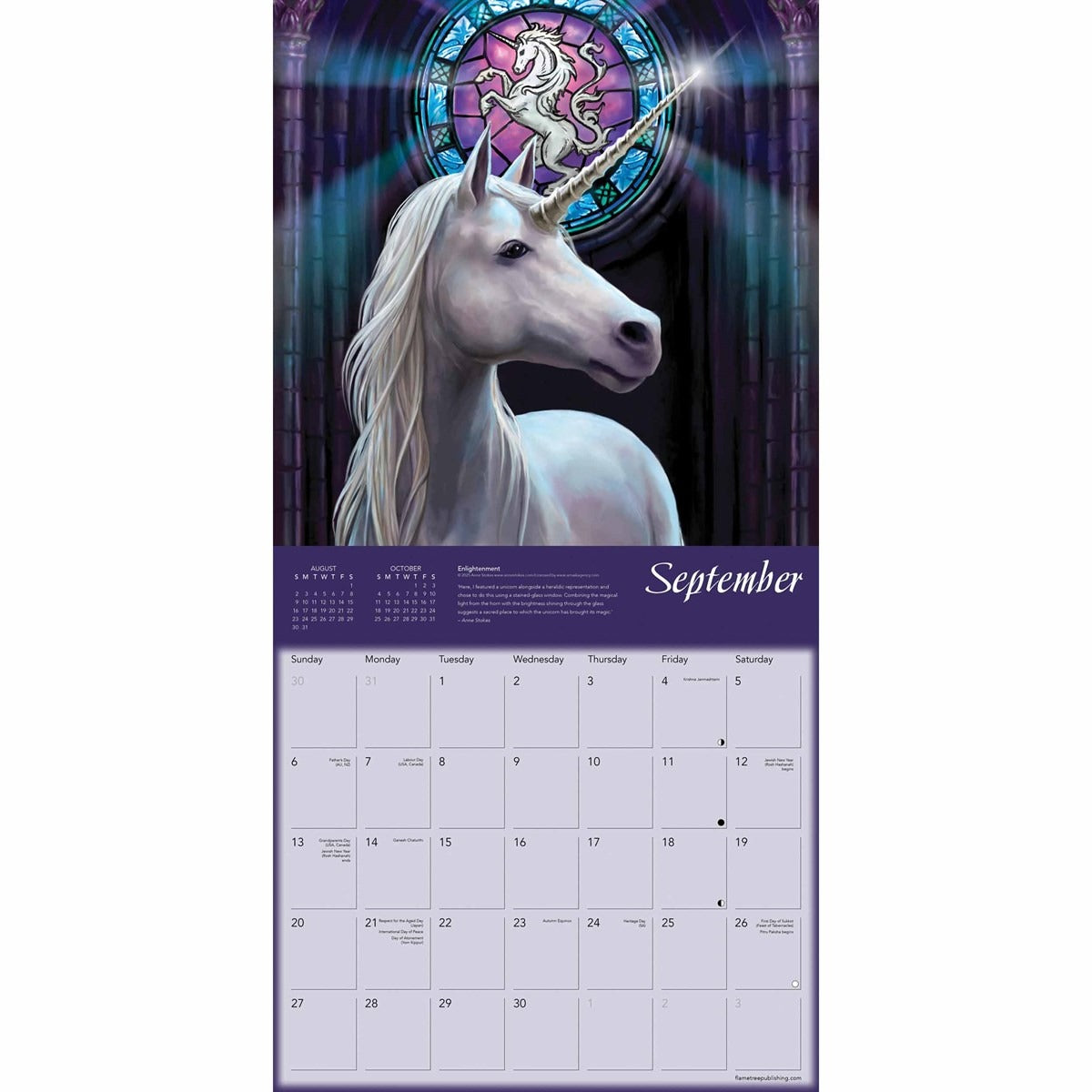 Unicorns Square Calendar 2026 – Mystical Magic by Anne Stokes