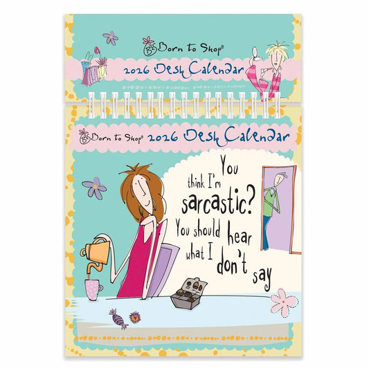 Born To Shop Easel Calendar 2026 – Fun, Fashion & Organisation