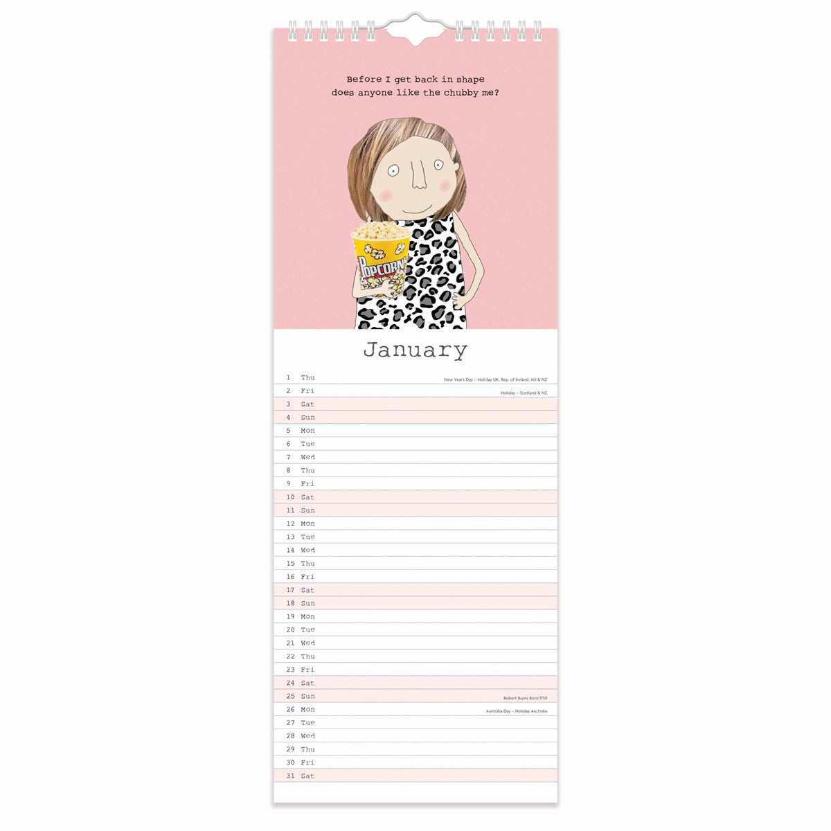Rosie Made A Thing Slim Calendar 2026 – Hilarious Captions & Quirky Sketches