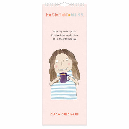 Rosie Made A Thing Slim Calendar 2026 – Hilarious Captions & Quirky Sketches