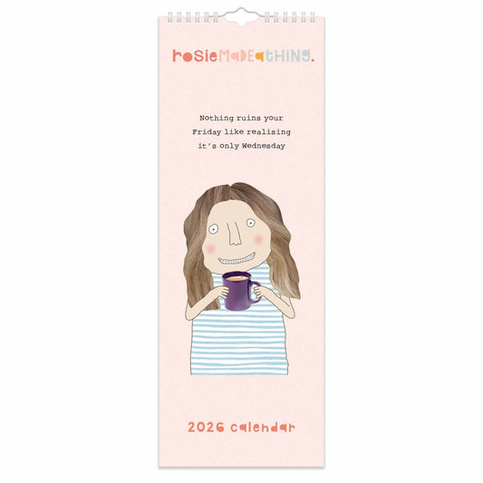 Rosie Made A Thing Slim Calendar 2026 – Hilarious Captions & Quirky Sketches
