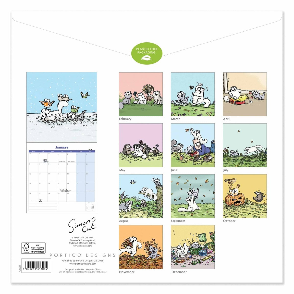 Simon’s Cat Square Calendar 2026 – Adventures of the Hungry House Cat