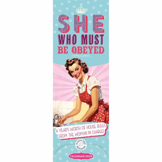She Who Must Be Obeyed Slim Calendar 2026 – Rule the Year with Wit