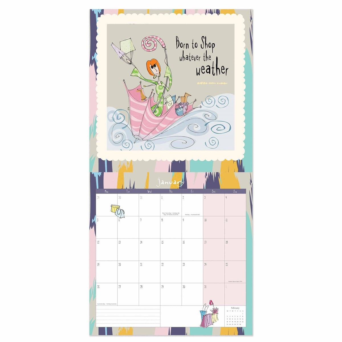 Born to Shop Calendar 2026 – For Shopping Lovers
