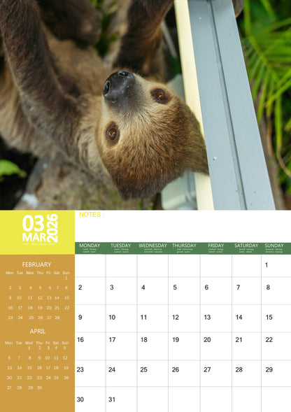 Sloths Calendar 2026 – M-PRA Range