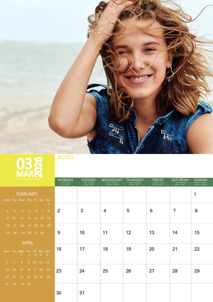 Millie Bobby Brown Celebrity Calendar 2026 – M-PRA Range