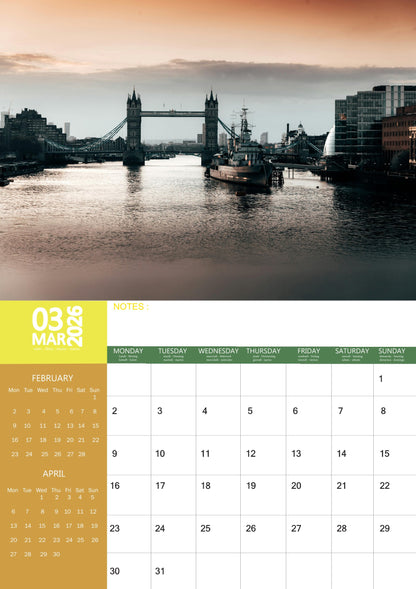 England Calendar 2026 – M-PRA Range