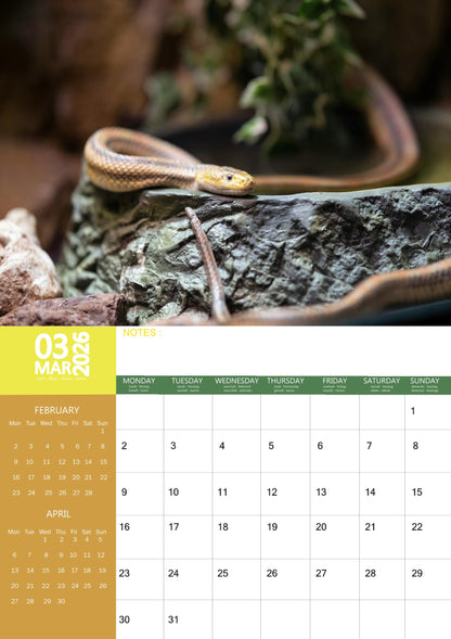 Snakes Calendar 2026 – M-PRA Range