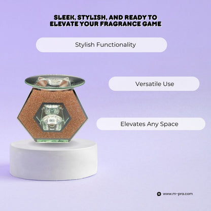 Rose Gold Hexagon Tea Light Wax Burner